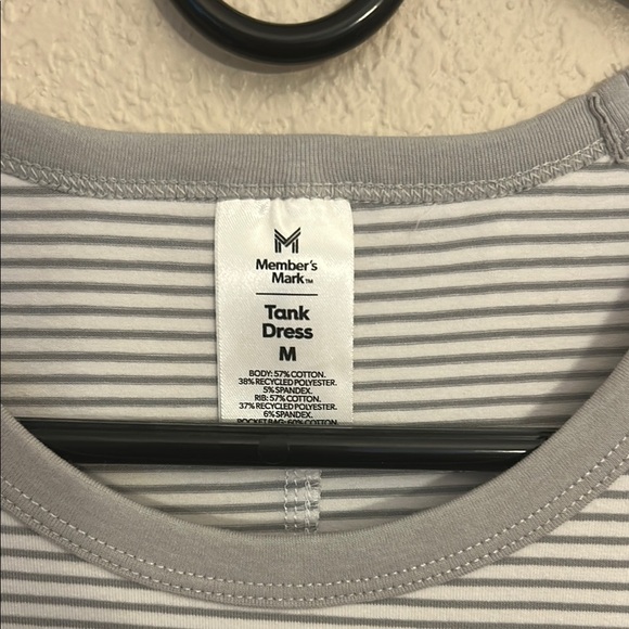 Striped Gray Mini Dress - Picture 2 of 9